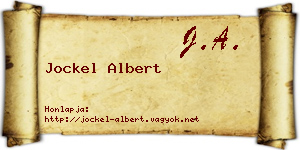 Jockel Albert névjegykártya